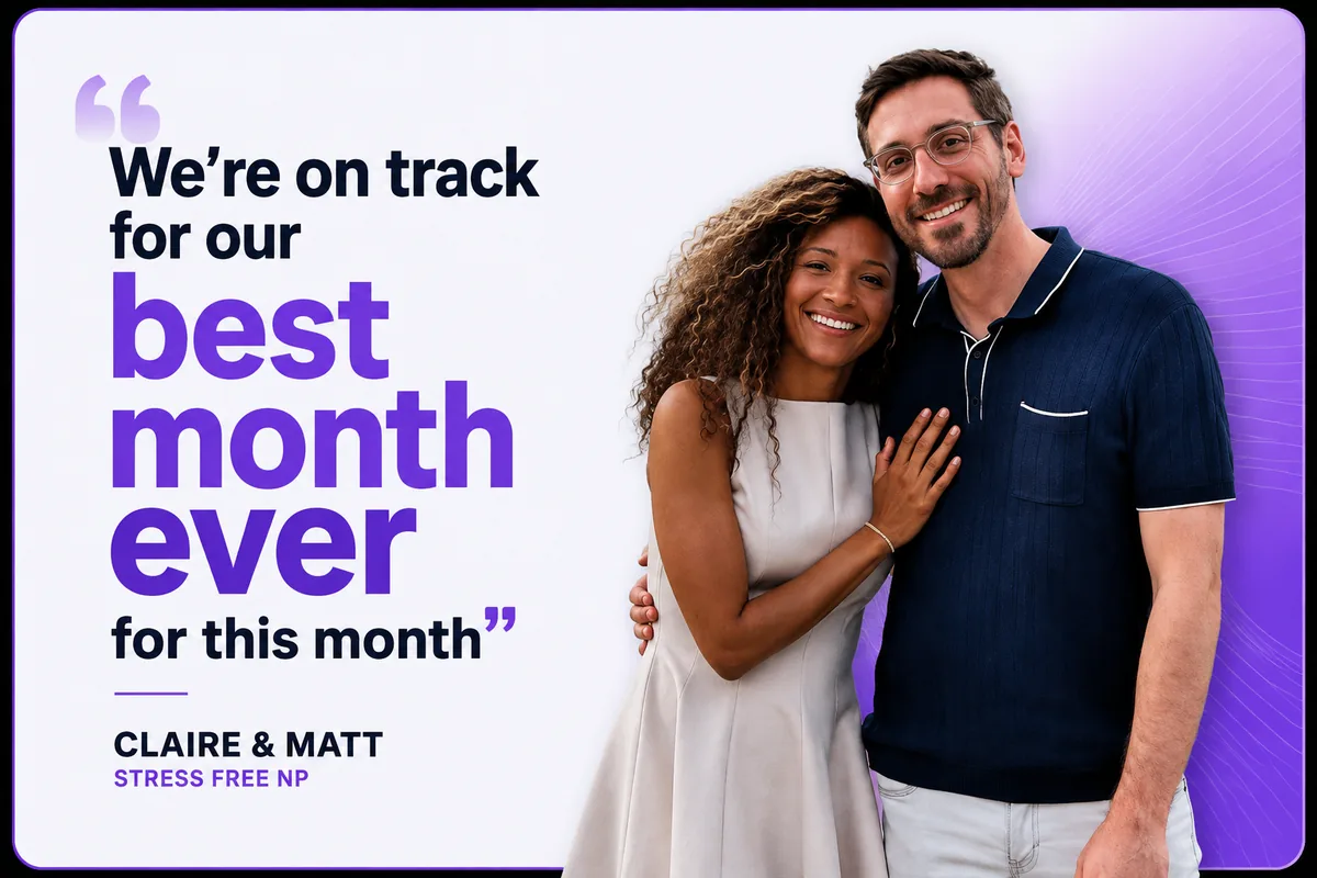 Claire and Matt, Stress Free NP: we're on track for our best month ever for this month