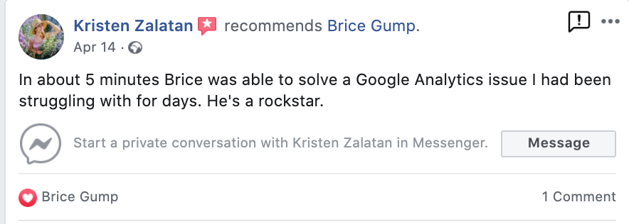 Kristen testimonial