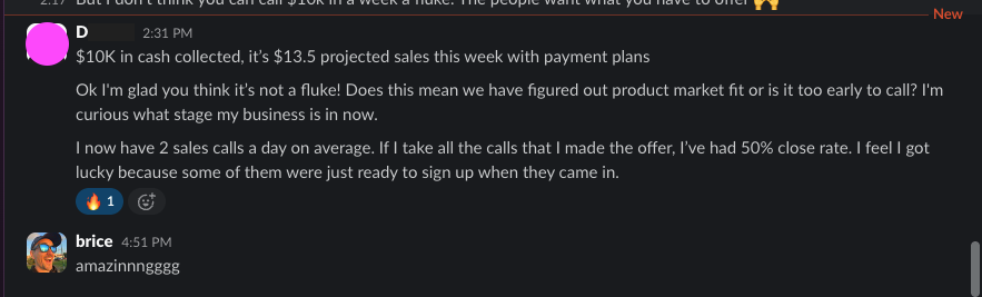 Dan — closes $10k