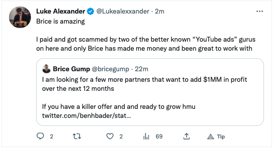 Luke — Twitter shoutout