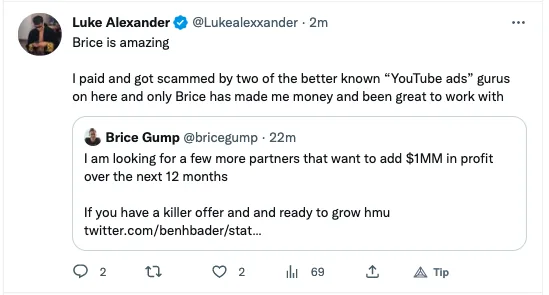 Luke — Twitter shoutout