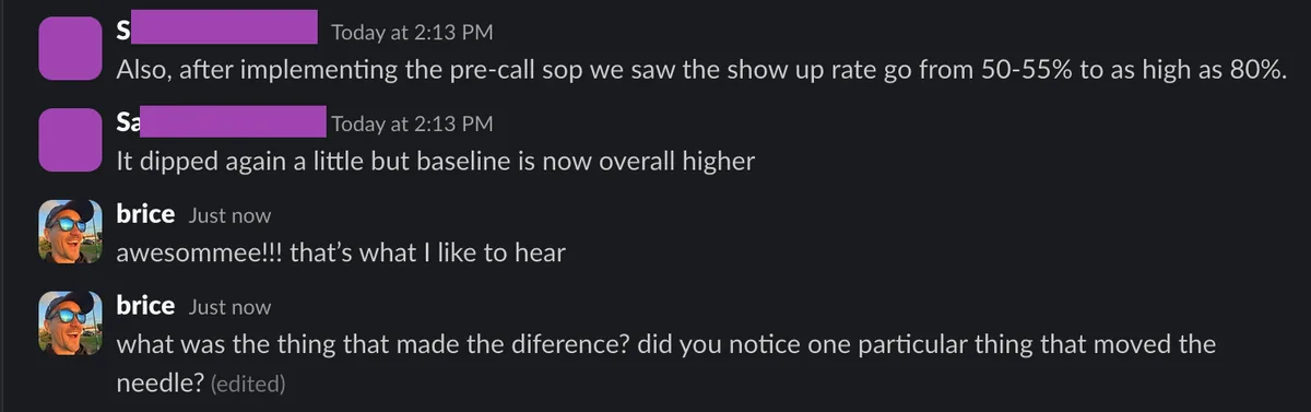 Show up rates